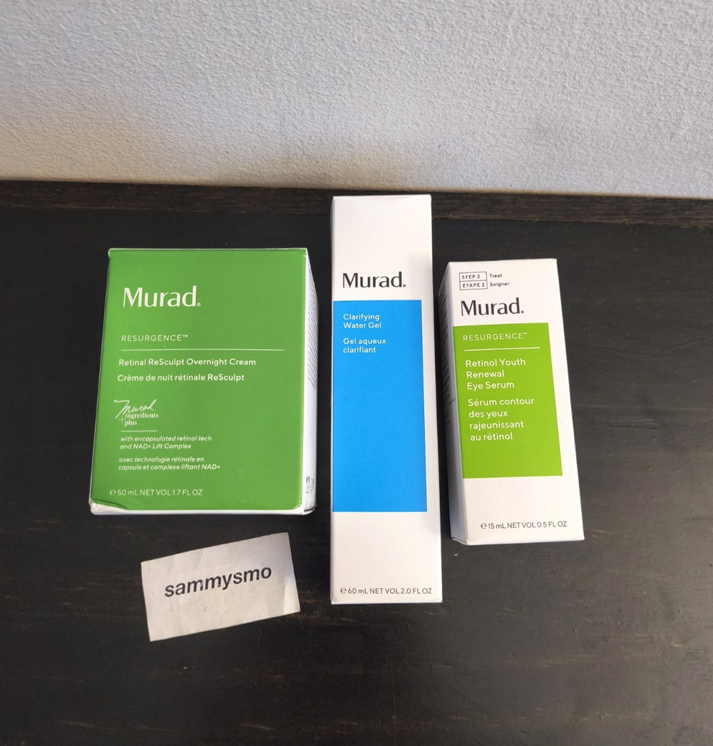 Murad Resurgence Retinal cream, eye serum, clarifying water gel , x3 bundle